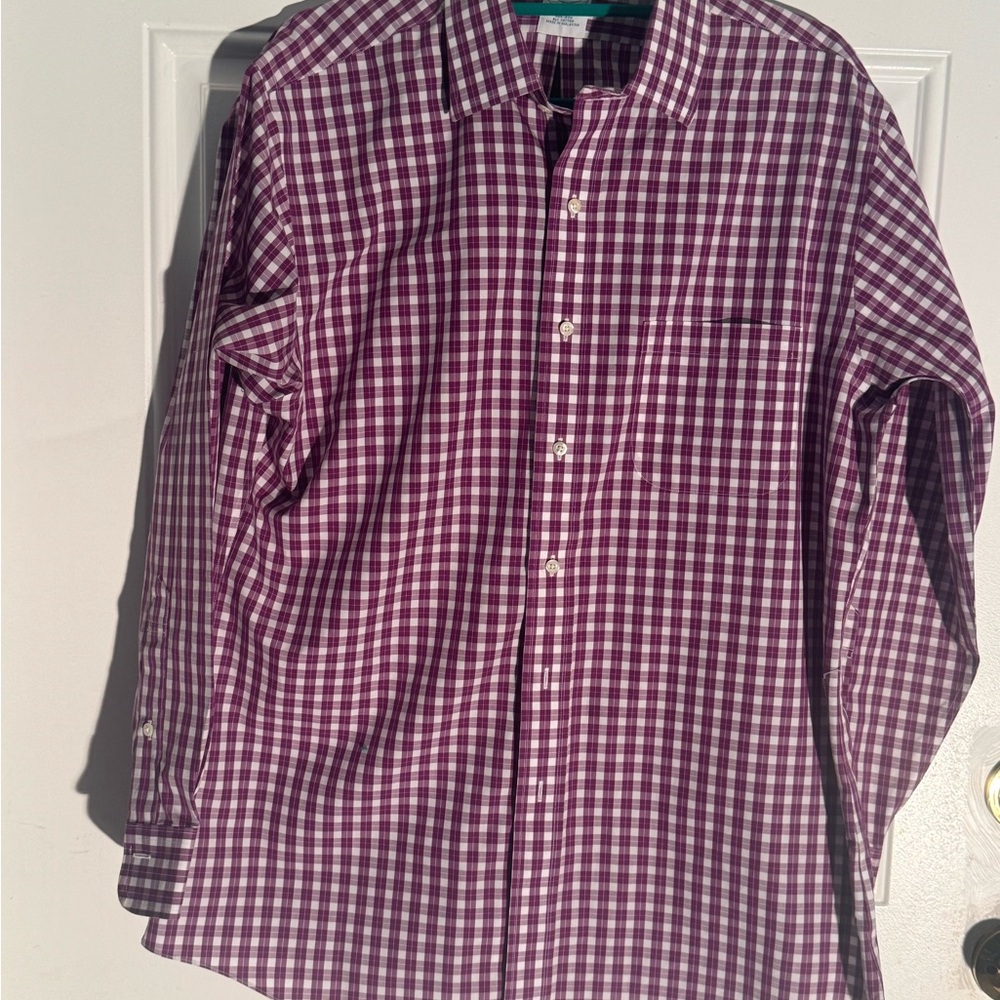Brooks Brothers Men's Purple Plaid Shirt